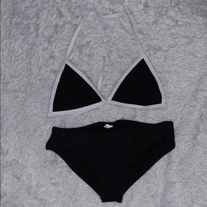 Black and White Bikini Set